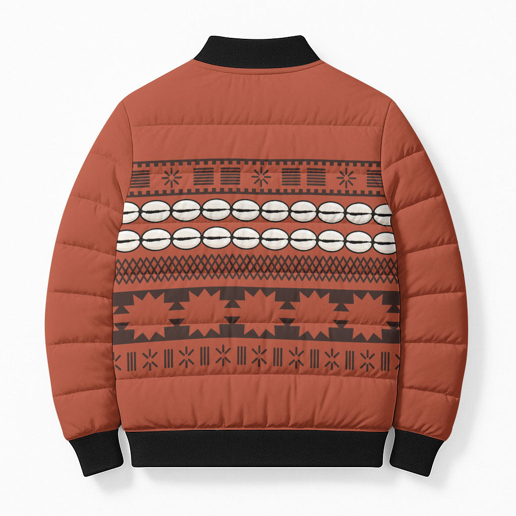 Polynesian Princess Inspired Tapa Pattern Bomber Puffer Jacket LT05 - Polynesian Pride