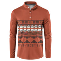 Polynesian Princess Inspired Tapa Pattern Button Sweatshirt LT05 Red - Polynesian Pride