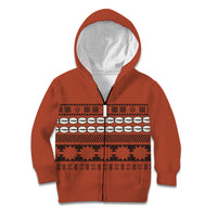 Polynesian Princess Inspired Tapa Pattern Kid Hoodie LT05 Zip Hoodie Red - Polynesian Pride