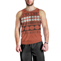 Polynesian Princess Inspired Tapa Pattern Men Tank Top
