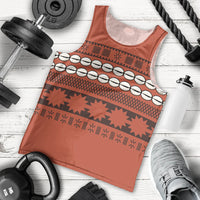 Polynesian Princess Inspired Tapa Pattern Men Tank Top