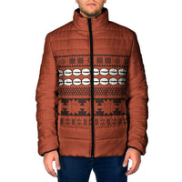 Polynesian Princess Inspired Tapa Pattern Padded Jacket