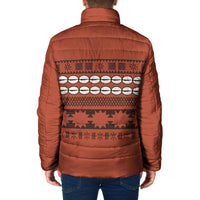 Polynesian Princess Inspired Tapa Pattern Padded Jacket