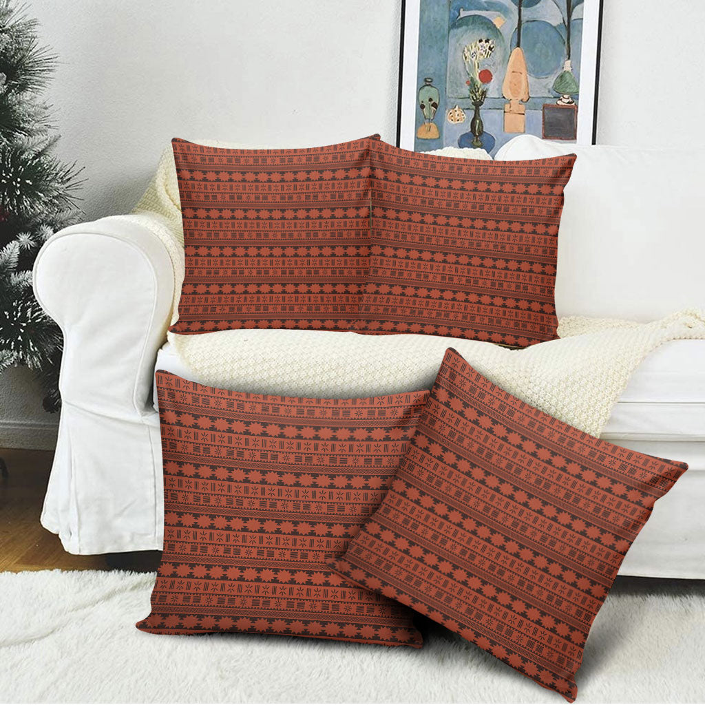 Polynesian Princess Inspired Tapa Pattern Pillow Cover