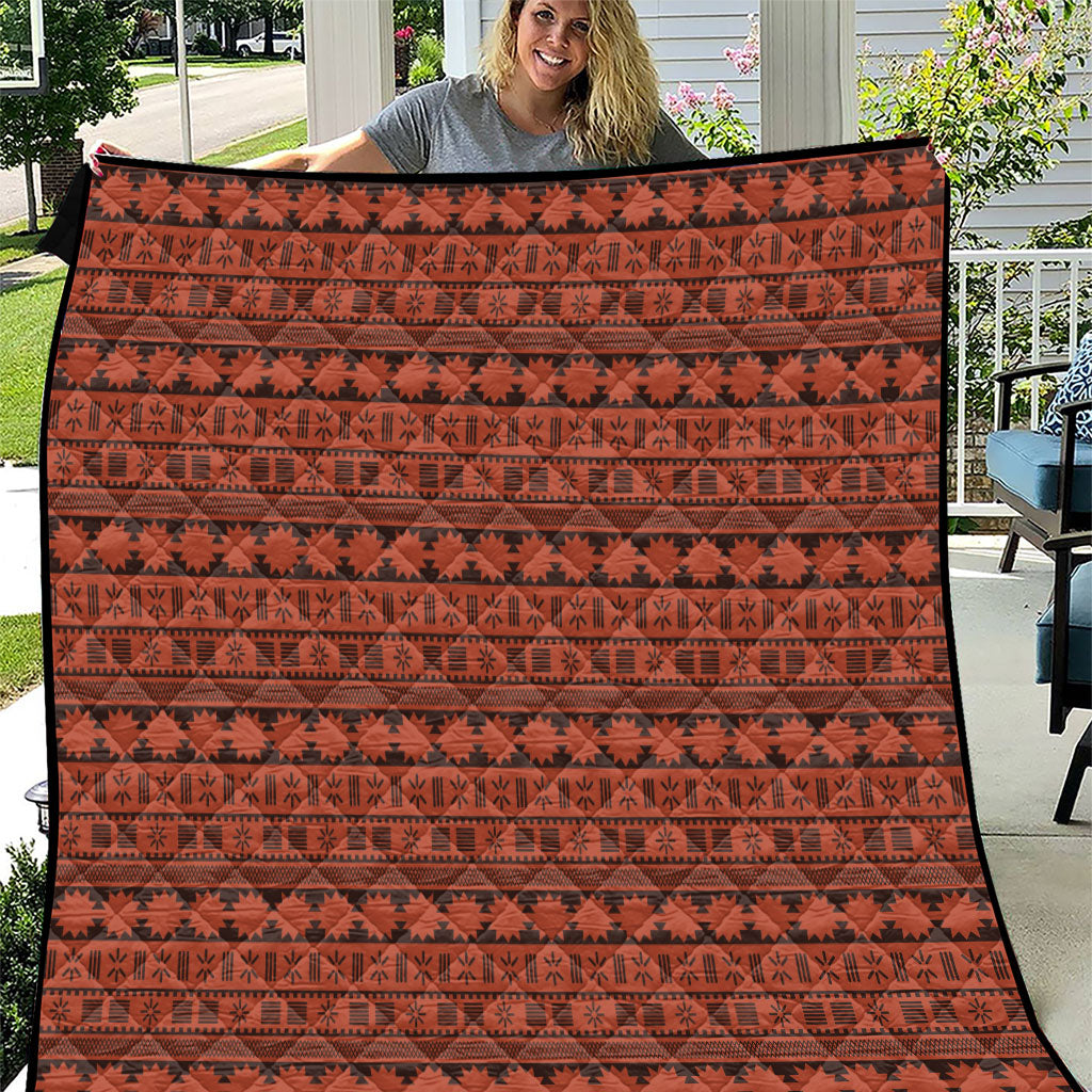 Polynesian Princess Inspired Tapa Pattern Quilt LT05 Red - Polynesian Pride