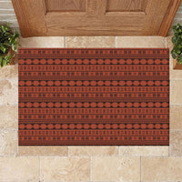 Polynesian Princess Inspired Tapa Pattern Rubber Doormat LT05 Red - Polynesian Pride