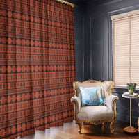 Polynesian Princess Inspired Tapa Pattern Window Curtain