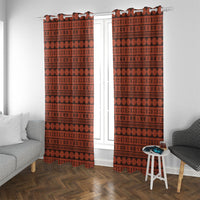 Polynesian Princess Inspired Tapa Pattern Window Curtain