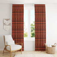 Polynesian Princess Inspired Tapa Pattern Window Curtain