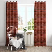 Polynesian Princess Inspired Tapa Pattern Window Curtain