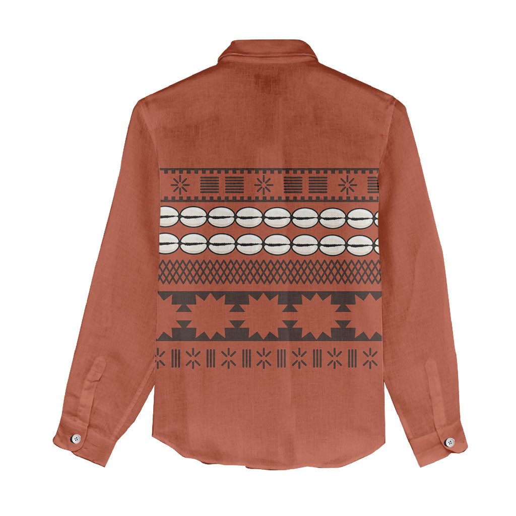 Polynesian Princess Inspired Tapa Pattern Women Casual Shirt LT05 - Polynesian Pride