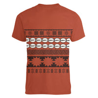 Polynesian Princess Inspired Tapa Pattern Women V-Neck T-Shirt LT05 - Polynesian Pride