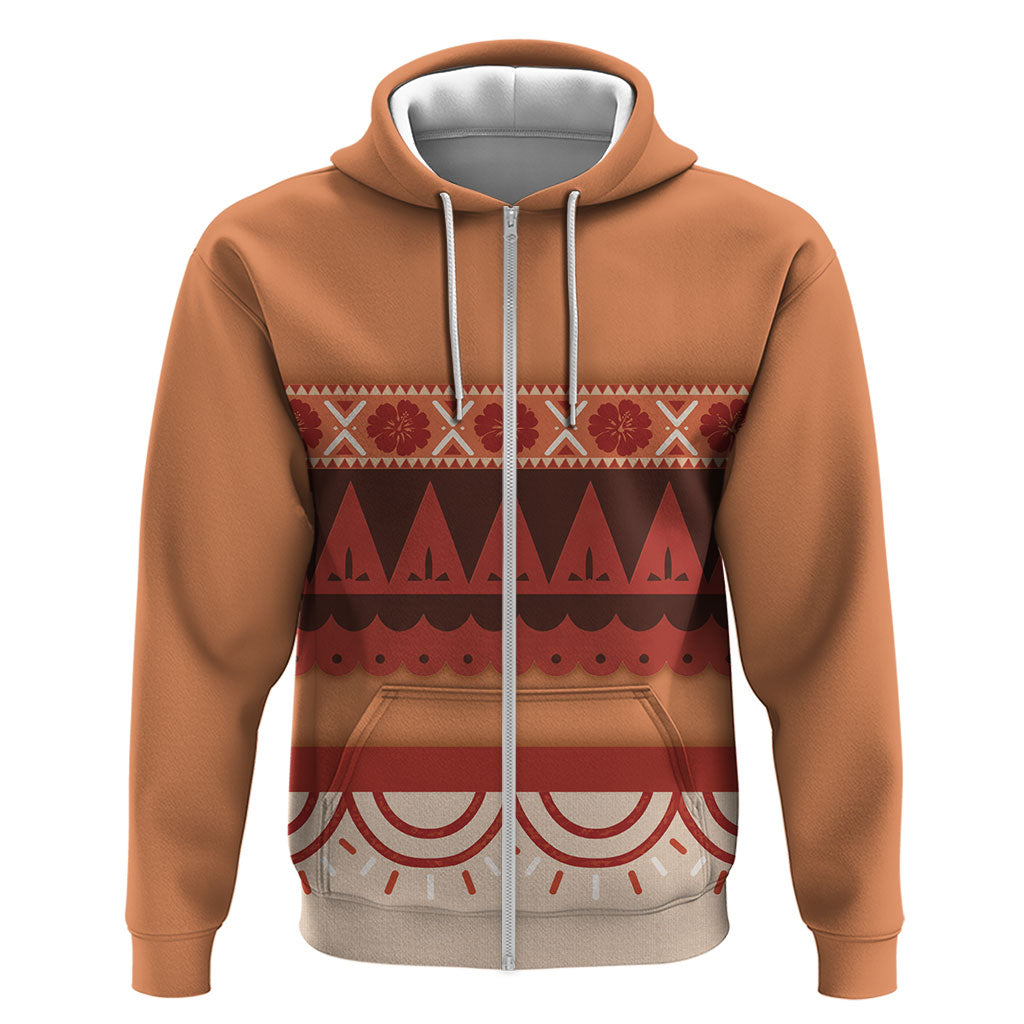Polynesian Princess Inspired Cosplay Costume Zip Hoodie LT05 Zip Hoodie Multicolor - Polynesian Pride