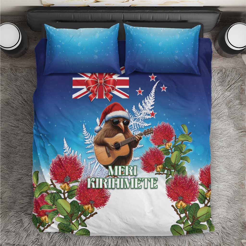 New Zealand Kiwi Christmas Bedding Set Xmas Vibe LT05 Blue - Polynesian Pride