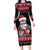 New Zealand Santa Tiki Christmas Long Sleeve Bodycon Dress Meri Kirihimete