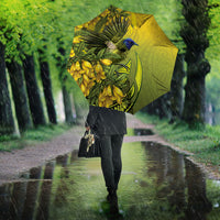 New Zealand Bellbird Umbrella With Kowhai Flowers LT05 - Polynesian Pride