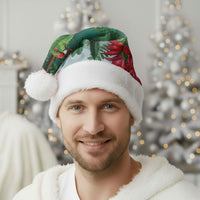 New Zealand Parakeet Bird Christmas Santa Hat With Kakabeak Flowers LT05 - Polynesian Pride