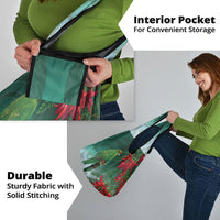 New Zealand Parakeet Bird Grocery Bag With Kakabeak Flowers LT05 - Polynesian Pride