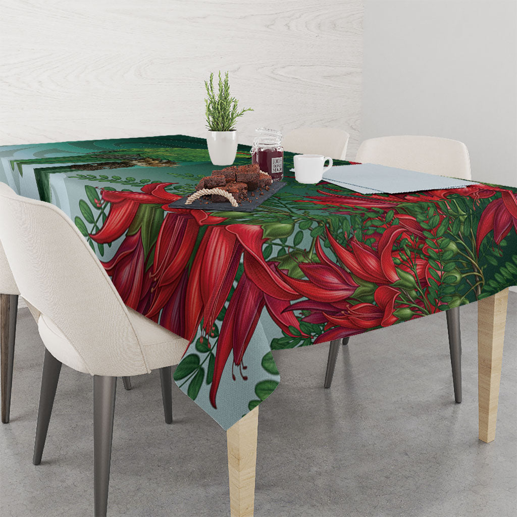 New Zealand Parakeet Bird Tablecloth With Kakabeak Flowers LT05 - Polynesian Pride