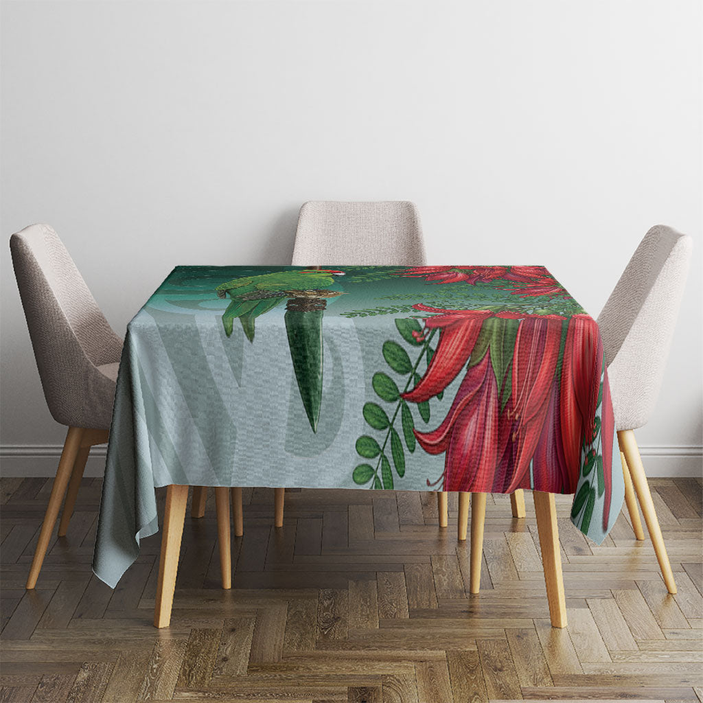 New Zealand Parakeet Bird Tablecloth With Kakabeak Flowers LT05 - Polynesian Pride