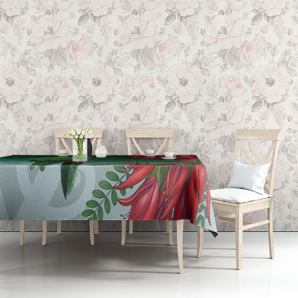 New Zealand Parakeet Bird Tablecloth With Kakabeak Flowers LT05 - Polynesian Pride
