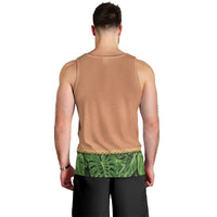 Hawaii Tribal Tattoo Costume Men Tank Top Shark Tooth Necklace Leaf Skirt LT05 - Polynesian Pride