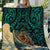 New Zealand Tamaki Herenga Waka Festival Quilt Maori Pattern LT05 Dark Turquoise - Polynesian Pride