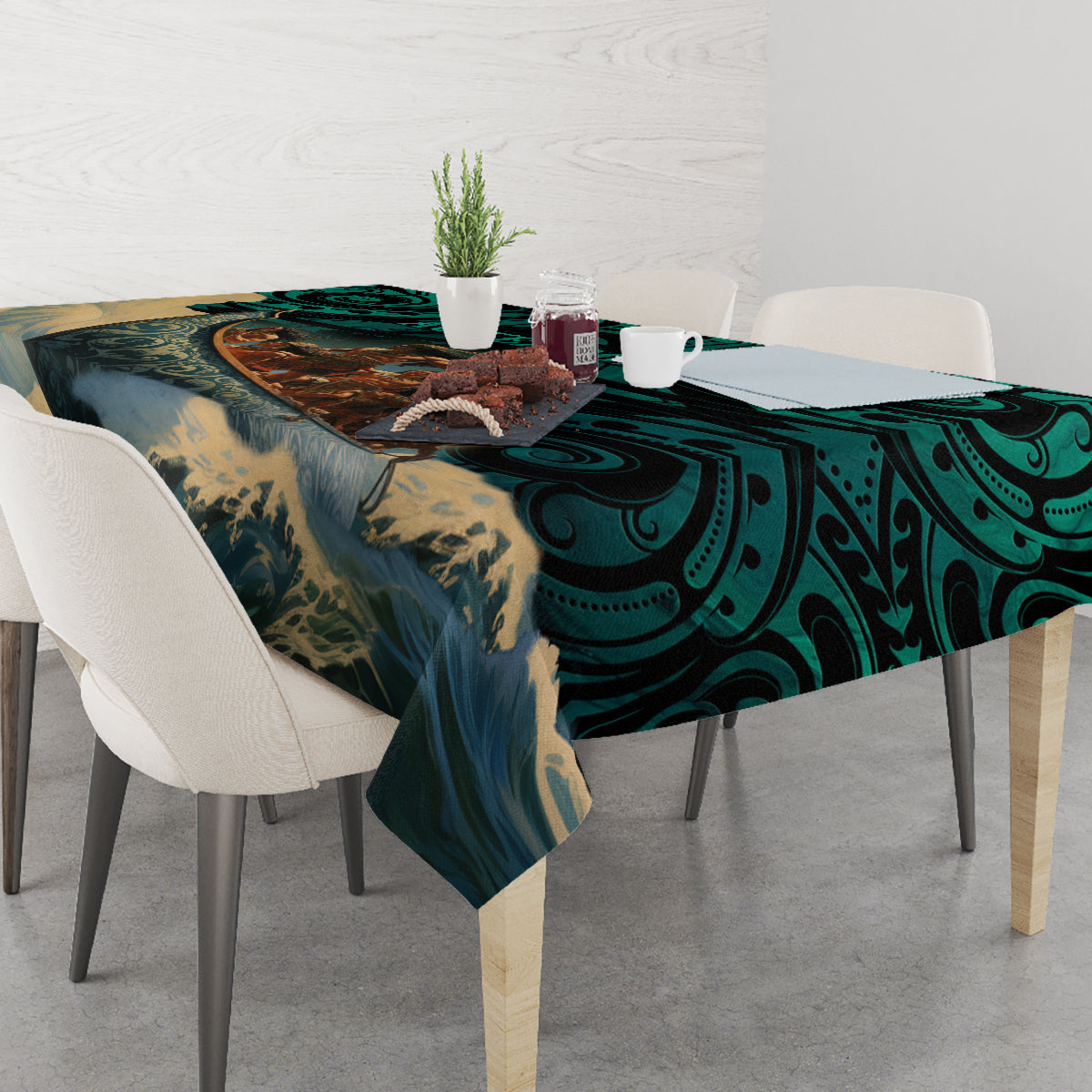 New Zealand Tamaki Herenga Waka Festival Tablecloth Maori Pattern LT05 - Polynesian Pride