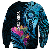 Personalised FSM Culture Day Sweatshirt Tropical Flowers Tribal Pattern LT05 - Polynesian Pride