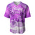 Personalised Pasifika Festival Baseball Jersey Violet Tropical Turtle LT05 Violet - Polynesian Pride