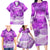 Personalised Pasifika Festival Family Matching Long Sleeve Bodycon Dress and Hawaiian Shirt Violet Tropical Turtle LT05 - Polynesian Pride