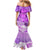 Personalised Pasifika Festival Family Matching Mermaid Dress and Hawaiian Shirt Violet Tropical Turtle LT05 - Polynesian Pride