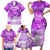 Personalised Pasifika Festival Family Matching Short Sleeve Bodycon Dress and Hawaiian Shirt Violet Tropical Turtle LT05 - Polynesian Pride