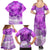 Personalised Pasifika Festival Family Matching Summer Maxi Dress and Hawaiian Shirt Violet Tropical Turtle LT05 - Polynesian Pride