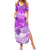 Personalised Pasifika Festival Family Matching Summer Maxi Dress and Hawaiian Shirt Violet Tropical Turtle LT05 Mom's Dress Violet - Polynesian Pride