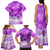 Personalised Pasifika Festival Family Matching Tank Maxi Dress and Hawaiian Shirt Violet Tropical Turtle LT05 - Polynesian Pride