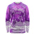 Personalised Pasifika Festival Long Sleeve Shirt Violet Tropical Turtle LT05 Unisex Violet - Polynesian Pride