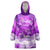 Personalised Pasifika Festival Wearable Blanket Hoodie Violet Tropical Turtle LT05 One Size Violet - Polynesian Pride