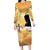 Happy Good Friday Family Matching Long Sleeve Bodycon Dress and Hawaiian Shirt God Will Bless You LT05 Mom's Dress Gold - Polynesian Pride