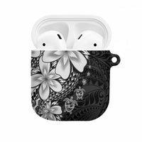 Polynesia Romantic Valentine AirPods Case Sea Turtle Couple With Black Plumeria LT05 Black - Polynesian Pride
