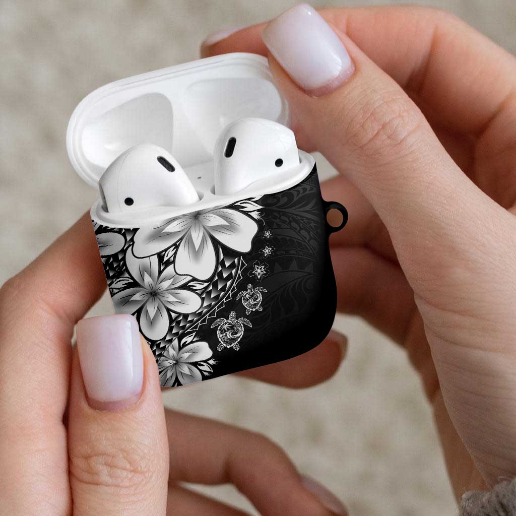 Polynesia Romantic Valentine AirPods Case Sea Turtle Couple With Black Plumeria LT05 - Polynesian Pride