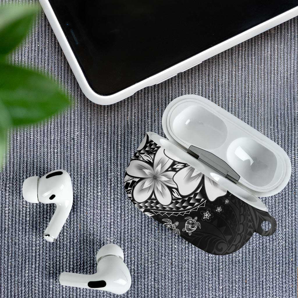 Polynesia Romantic Valentine AirPods Case Sea Turtle Couple With Black Plumeria LT05 - Polynesian Pride