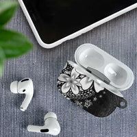 Polynesia Romantic Valentine AirPods Case Sea Turtle Couple With Black Plumeria LT05 - Polynesian Pride