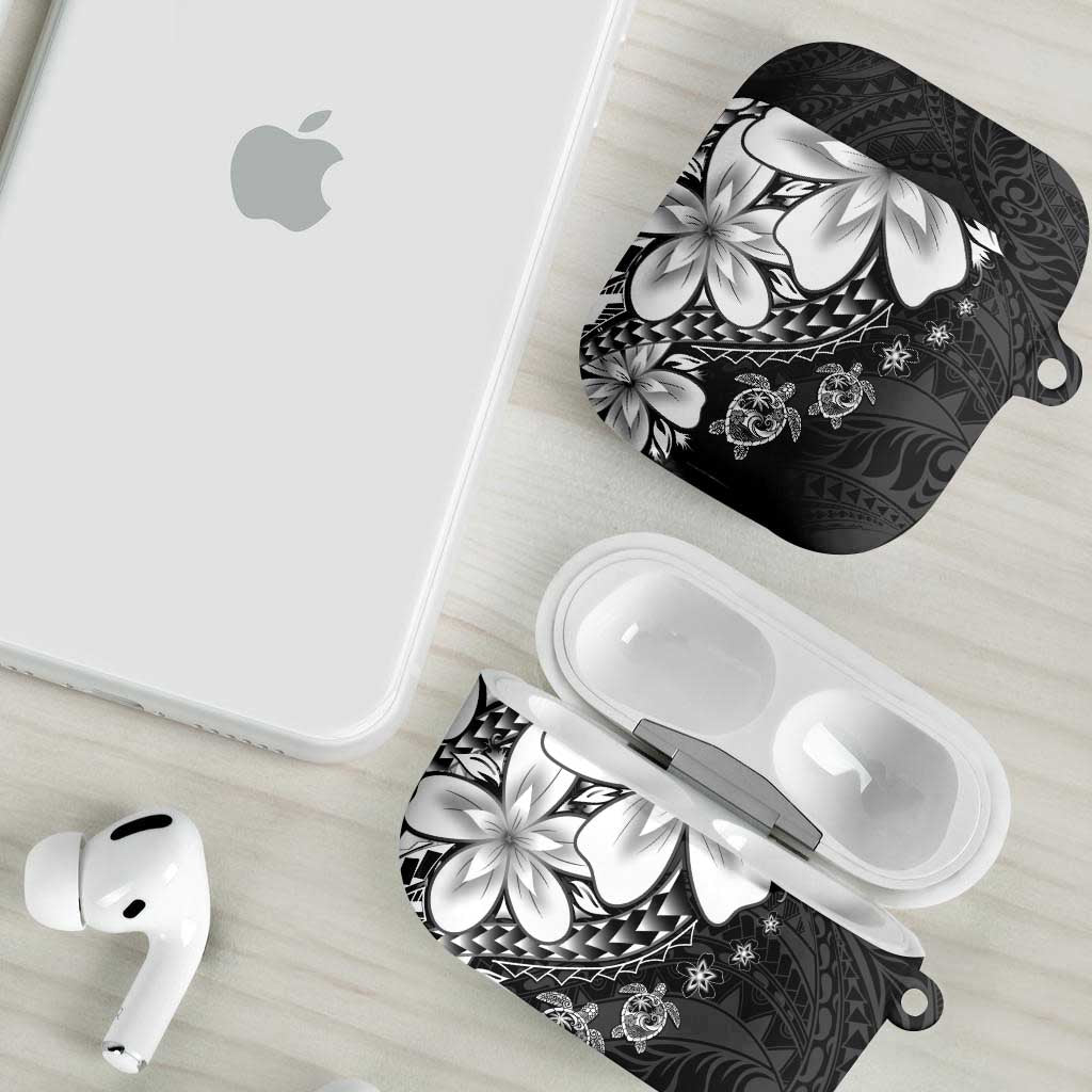 Polynesia Romantic Valentine AirPods Case Sea Turtle Couple With Black Plumeria LT05 - Polynesian Pride