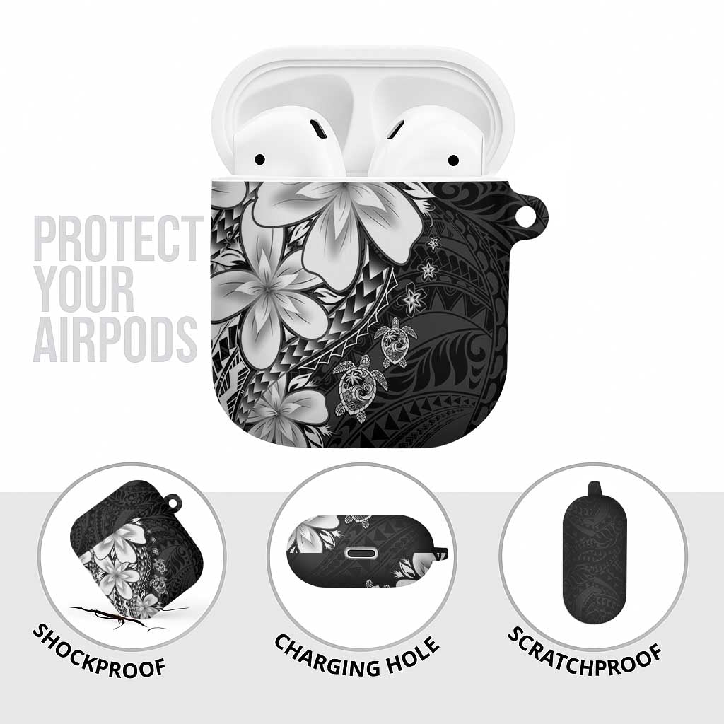 Polynesia Romantic Valentine AirPods Case Sea Turtle Couple With Black Plumeria LT05 - Polynesian Pride
