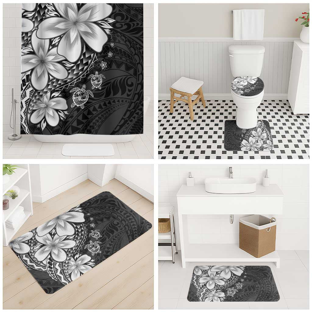 Polynesia Romantic Valentine Bathroom Set Sea Turtle Couple With Black Plumeria LT05 - Polynesian Pride