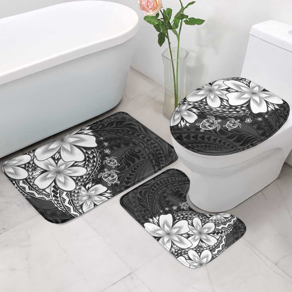 Polynesia Romantic Valentine Bathroom Set Sea Turtle Couple With Black Plumeria LT05 - Polynesian Pride