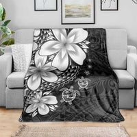 Polynesia Romantic Valentine Blanket Sea Turtle Couple With Black Plumeria LT05 - Polynesian Pride