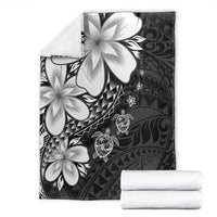 Polynesia Romantic Valentine Blanket Sea Turtle Couple With Black Plumeria LT05 - Polynesian Pride