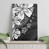 Polynesia Romantic Valentine Canvas Wall Art Sea Turtle Couple With Black Plumeria LT05 - Polynesian Pride